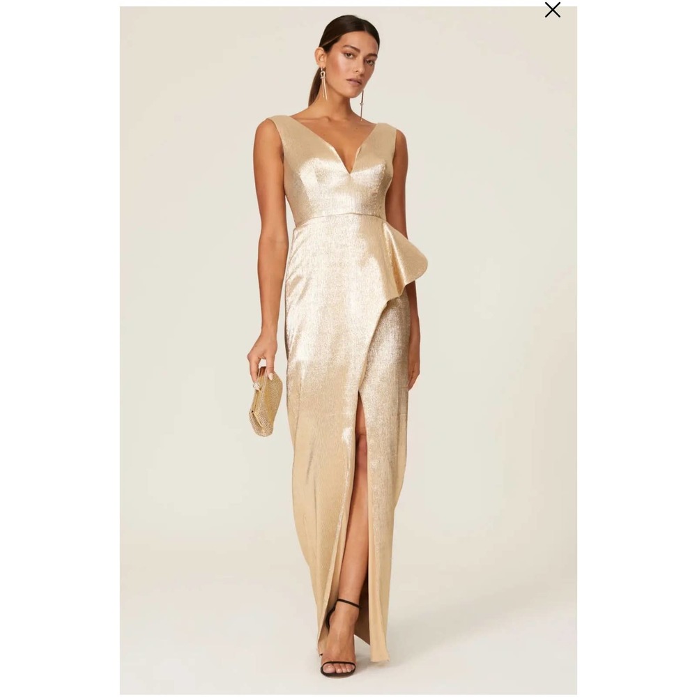Black Halo Gold Hendricks Gown